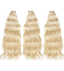 three bundles of tape-in hair